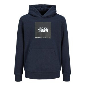 Jack & Jones Junior Mikina 'Lock' námořnická modř / černá / bílá