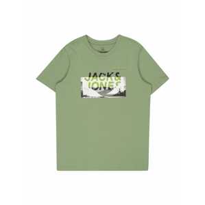 Jack & Jones Junior Tričko 'Booster'  zelená / černá / bílá