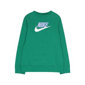 Nike Sportswear Mikina tmavě zelená / šeříková / bílá