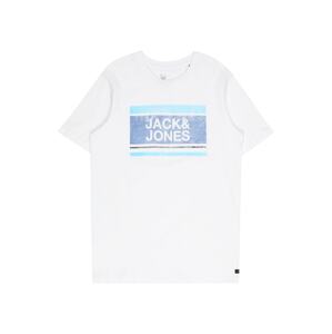 Jack & Jones Junior Tričko 'BRYAN'  námořnická modř / indigo / světlemodrá / bílá