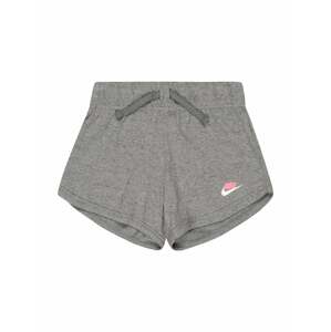 Nike Sportswear Kalhoty  šedý melír / eosin / bílá