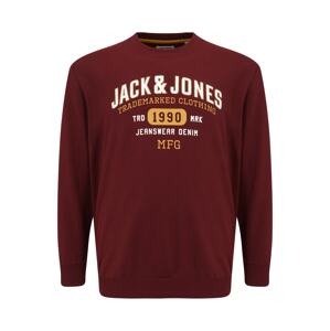 Jack & Jones Plus Mikina  žlutá / červená / purpurová / bílá
