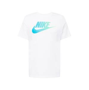 Nike Sportswear Tričko  aqua modrá / azurová modrá / bílá