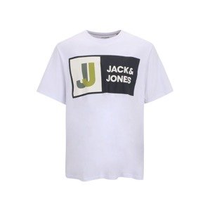 Jack & Jones Plus Tričko 'LOGAN'  čedičová šedá / olivová / černá / bílá