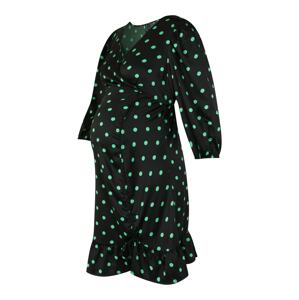 Vero Moda Maternity Šaty 'MESSI'  světle zelená / černá