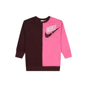 Nike Sportswear Mikina pink / burgundská červeň / bílá