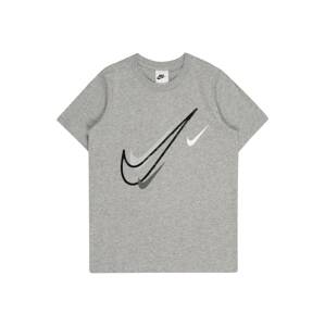 Nike Sportswear Tričko  šedý melír / černá / bílá