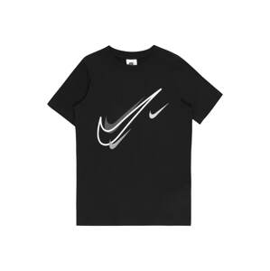 Nike Sportswear Tričko  šedá / černá / bílá
