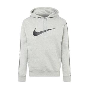 Nike Sportswear Mikina 'REPEAT' šedý melír / černá / bílá
