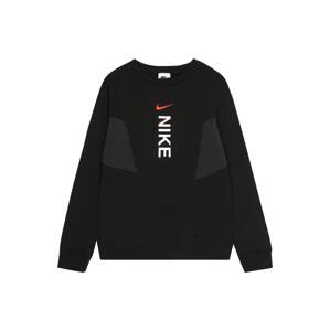 Nike Sportswear Mikina  ohnivá červená / černá / bílá