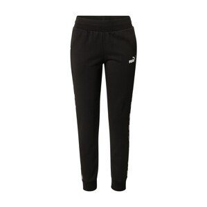 PUMA Sportovní kalhoty 'Power'  černá / bílá
