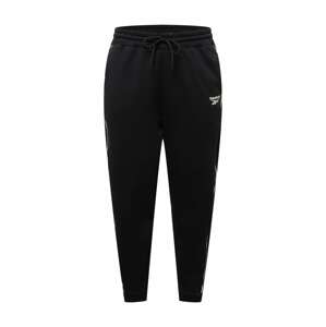 Reebok Sport Sportovní kalhoty 'Piping' černá / bílá