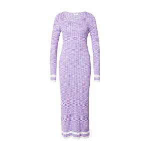Cotton On Úpletové šaty  lenvandulová / pastelová fialová / bílá