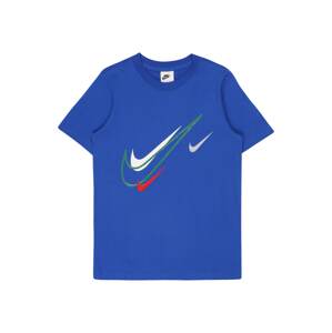 Nike Sportswear Tričko  královská modrá / zelená / červená / bílá