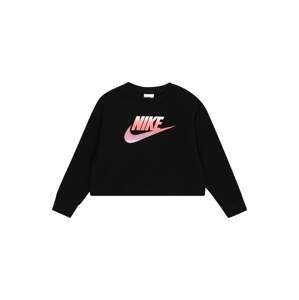Nike Sportswear Mikina orchidej / korálová / černá / bílá