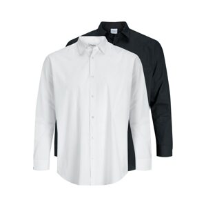 Jack & Jones Plus Košile 'JOE'  černá / bílá