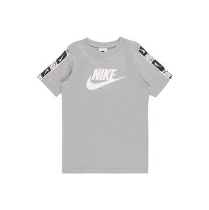 Nike Sportswear Tričko šedá / černá / bílá