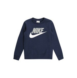 Nike Sportswear Mikina námořnická modř / světle šedá / bílá