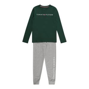 Tommy Hilfiger Underwear Pyžamo  šedý melír / tmavě zelená / červená / bílá