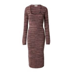 LeGer by Lena Gercke Úpletové šaty 'Thea'  ostružinová / tmavě fialová / růžová