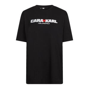 KARL LAGERFELD x CARA DELEVINGNE Tričko  černá