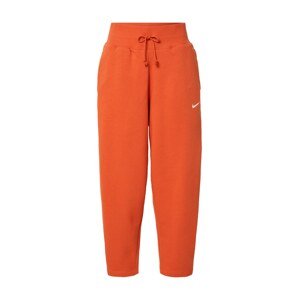 Nike Sportswear Kalhoty oranžově červená / bílá