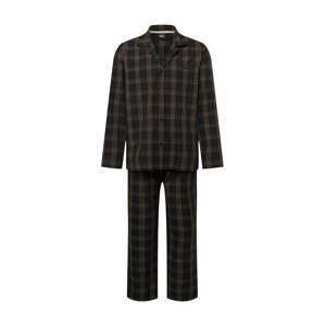 BOSS Black Pyžamo dlouhé 'Urban'  velbloudí / světlemodrá / černá