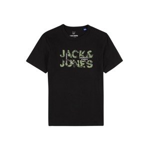 Jack & Jones Junior Tričko zelená / černá / bílá
