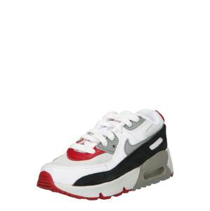 Nike Sportswear Tenisky 'AIR MAX 90 LTR (PS)'  světle šedá / červená / černá / bílá