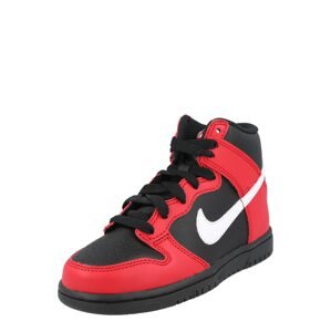 Nike Sportswear Tenisky 'Dunk' červená / černá / bílá