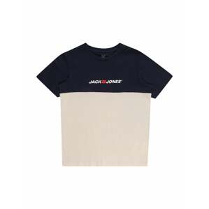 Jack & Jones Junior Tričko 'CORP' režná / námořnická modř / jasně červená / bílá