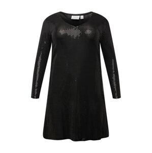 EVOKED Šaty 'Glitta' černá / stříbrná