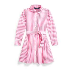 Polo Ralph Lauren Šaty 'BENGAL'  světle růžová / bílá