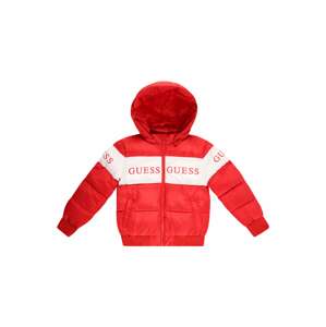 GUESS Funkční bunda  ohnivá červená / bílá