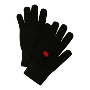 HUGO Prstové rukavice 'Waff'  červená / černá