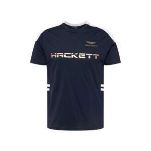 Hackett London Tričko  námořnická modř / bronzová / bílá