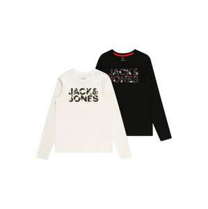 Jack & Jones Junior Tričko 'RAMP'  hnědá / černá / bílá
